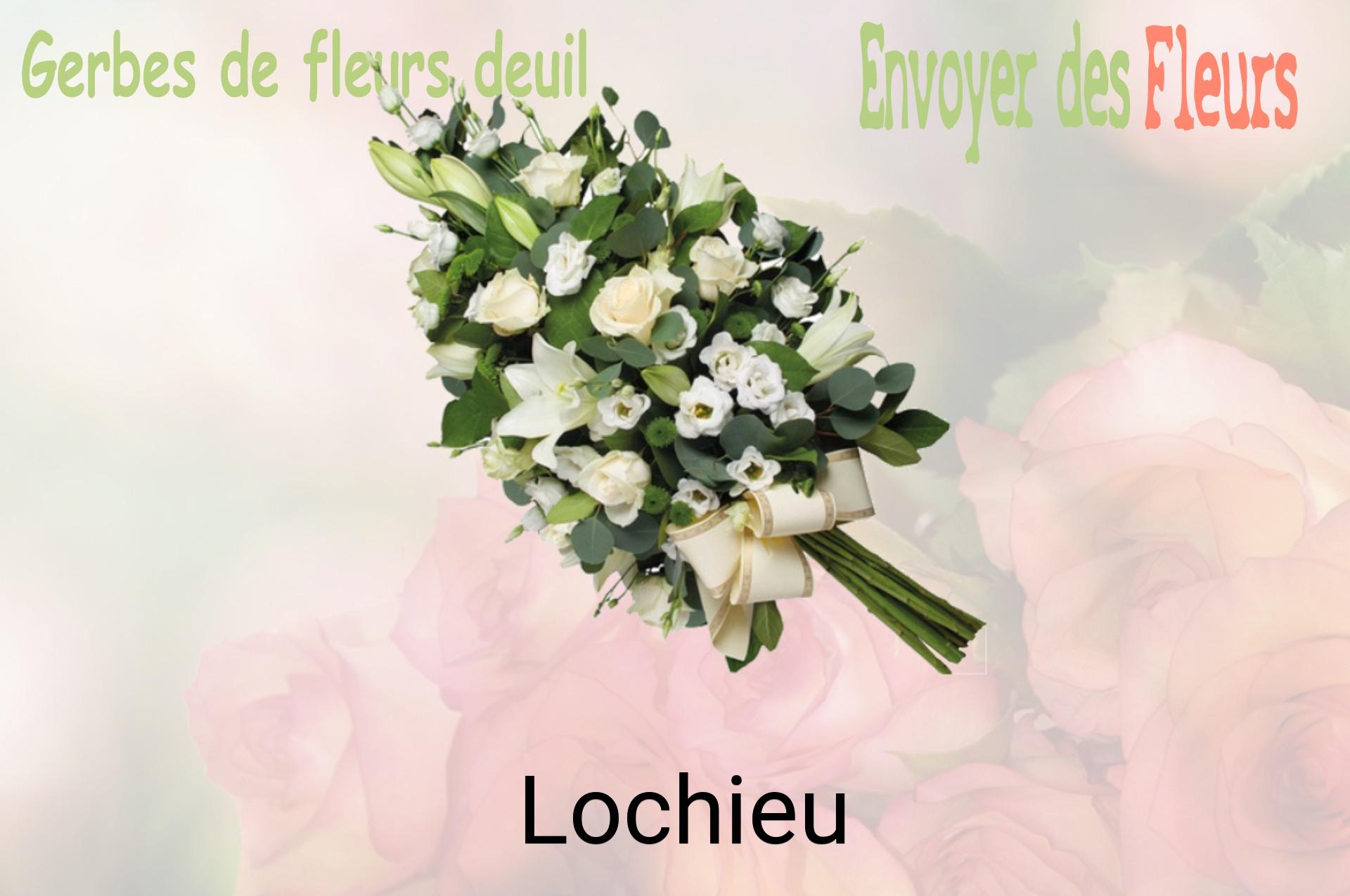 Gerbe de fleurs de deuil livrée à Lochieu